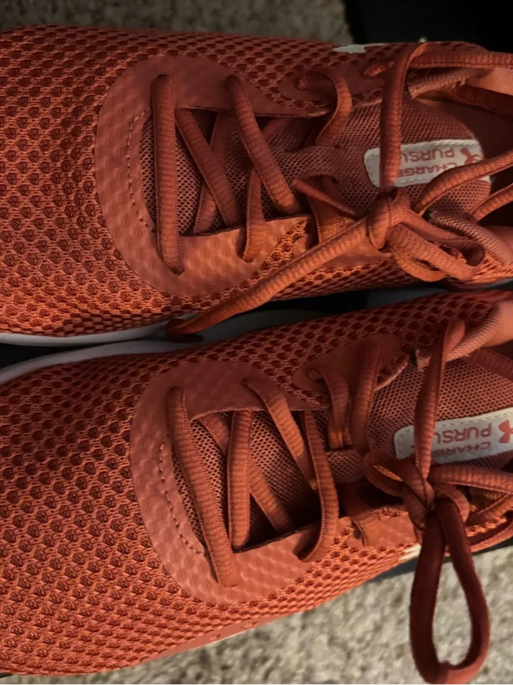 Under Armour Orange Mesh Training Sneakers - Picture 2 of 4